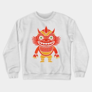 Red Japanese Demon Crewneck Sweatshirt